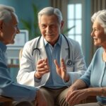 Adultos consultando con su doctor
