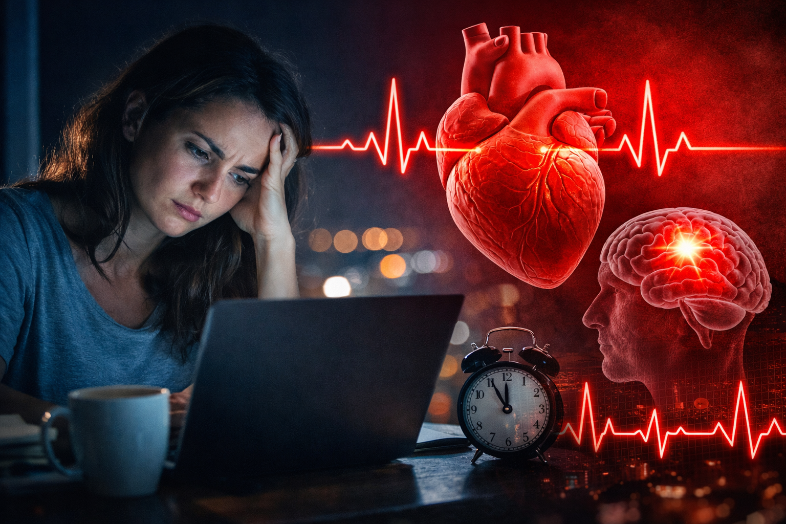 Noctámbulos y corazón: lo que revela la ciencia sobre dormir tarde y el riesgo de infarto/ictus